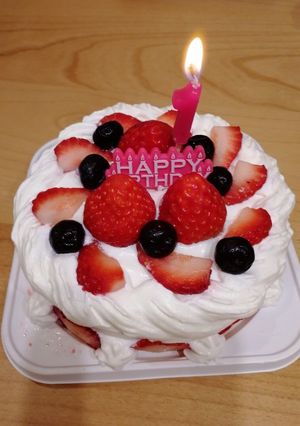 ☆時短簡単 イチゴの誕生日ケーキ☆-レシピのメイン写真