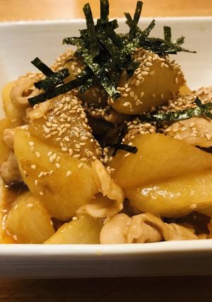 大根と豚バラの炒め煮-レシピのメイン写真