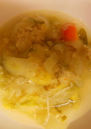 鶏団子と野菜の中華ｽｰﾌﾟ-レシピのメイン写真
