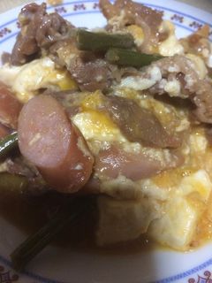 肉と豆腐の卵炒め!-レシピのメイン写真