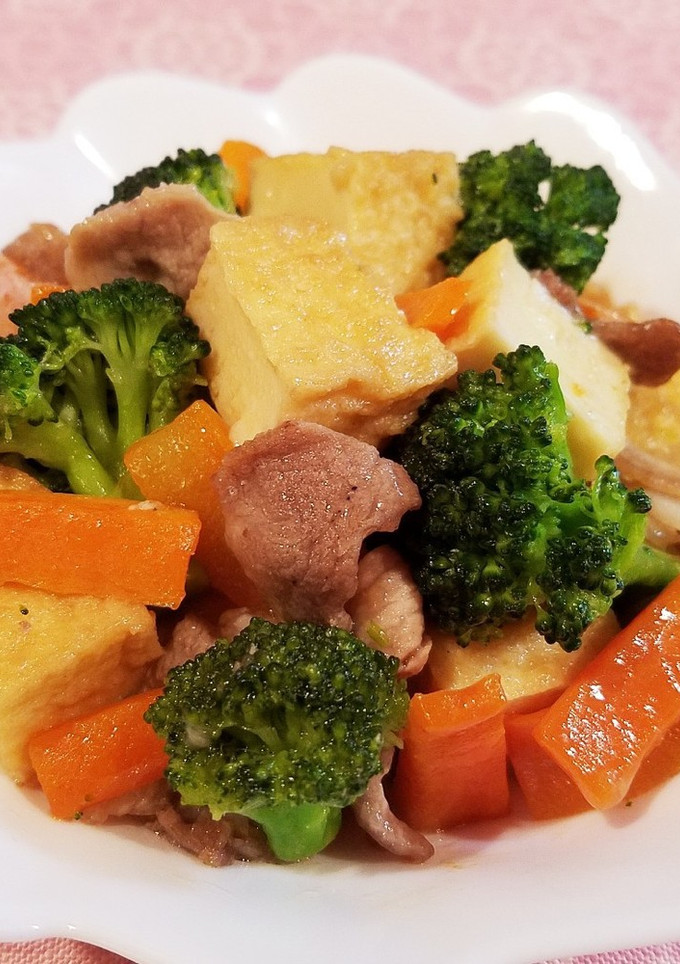 豚肉と厚揚げと野菜の炒め煮♡-レシピのメイン写真