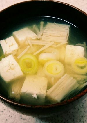 エノキと豆腐のお吸い物-レシピのメイン写真