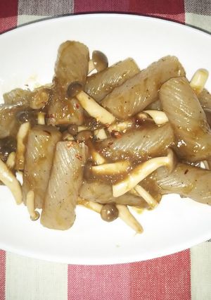 佃煮海苔でこんにゃくとしめじのピリ辛炒め-レシピのメイン写真