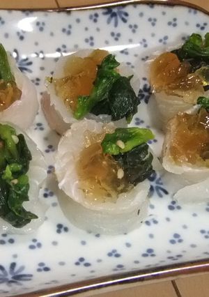 菜の花とヒラメのジュレ-レシピのメイン写真