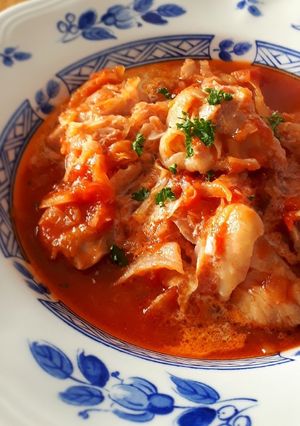 簡単♪チキンと千切りキャベツのトマト煮-レシピのメイン写真
