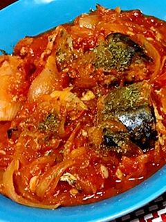 鯖のトマト味噌煮込み-レシピのメイン写真