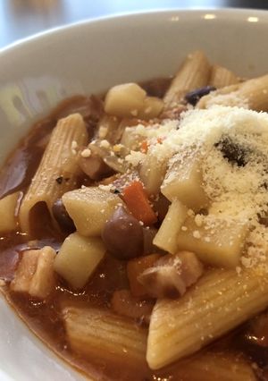 豆と野菜のスープパスタ-レシピのメイン写真