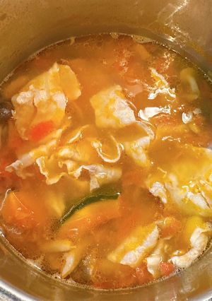 かぼちゃとトマトの塩だけスープ-レシピのメイン写真