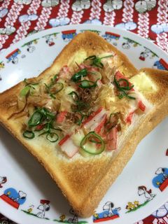 カニカマトーストお好み焼き風-レシピのメイン写真