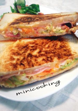 フライパンで野菜も取れるホットサンド-レシピのメイン写真