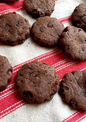 大量生産☆ポリ袋で☆米粉のチョコクッキー-レシピのメイン写真