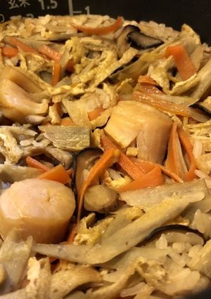 ホタテの炊き込みご飯-レシピのメイン写真
