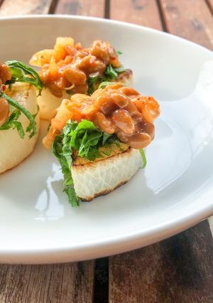 大根ソテーの納豆キムチ乗せ-レシピのメイン写真