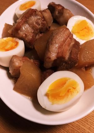 エコ裏技！大根と豚の角煮♡味玉入り-レシピのメイン写真