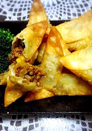 ドライカレー入り☆揚げ餃子-レシピのメイン写真