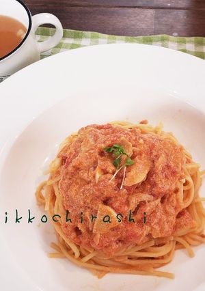 トマトクリームスパゲッティ☆ガーリック-レシピのメイン写真