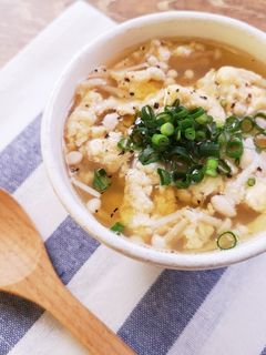 ポリ袋湯煎で簡単♥️卵スープ-レシピのメイン写真