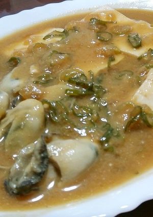 簡単★牡蠣と豆腐の味噌煮-レシピのメイン写真