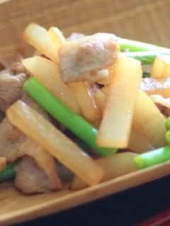 時短レシピ!豚肉と大根の炒め物-レシピのメイン写真