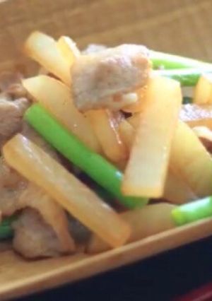 時短レシピ！豚肉と大根の炒め物-レシピのメイン写真