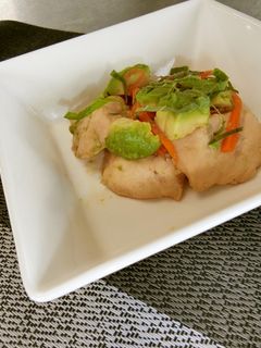 鶏むね肉のわさび醤油あえ-レシピのメイン写真