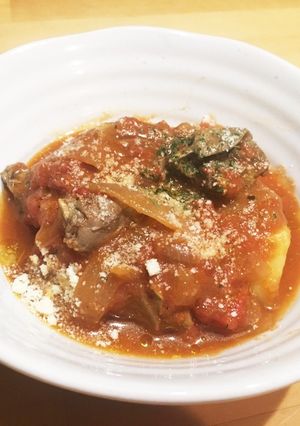 鶏レバーとじゃがいものトマト煮-レシピのメイン写真
