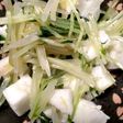 水菜とはんぺんの梅サラダ