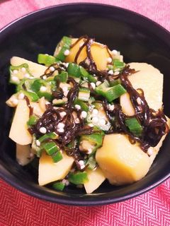 オクラとじゃがいもの塩昆布バター和え-レシピのメイン写真