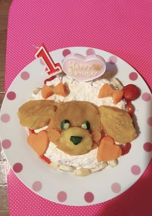 可愛い愛犬のためのバースデーケーキ♡-レシピのメイン写真