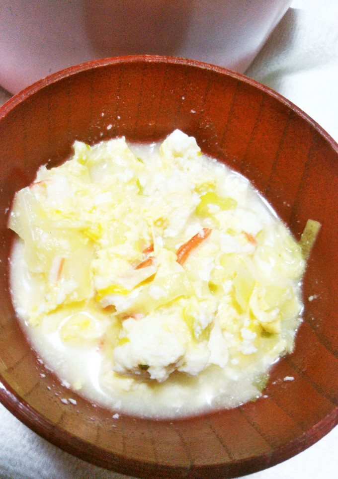 スープ活用☆お豆腐のふわふわとろとろ～-レシピのメイン写真