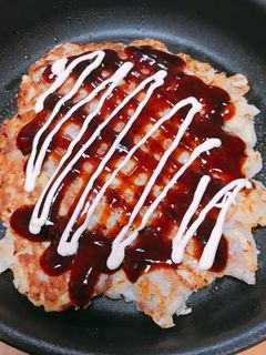 ふわふわお好み焼き♡長芋たっぷりヘルシー-レシピのメイン写真