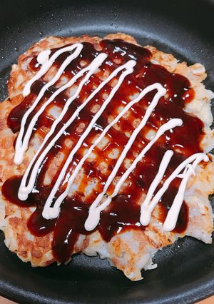 ふわふわお好み焼き♡長芋たっぷりヘルシー-レシピのメイン写真