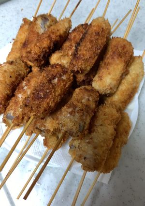 こんにゃくの豚肉巻き串かつ-レシピのメイン写真