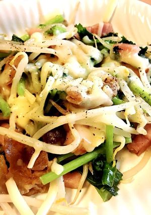 簡単すぎる!チーズのっけ野菜炒め-レシピのメイン写真