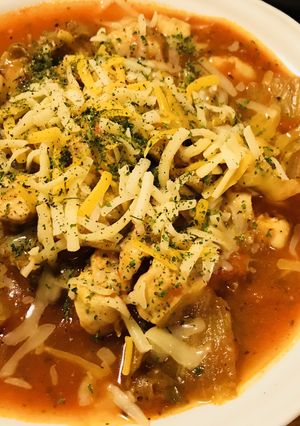 鶏肉&レタスのトマト缶煮込み-レシピのメイン写真