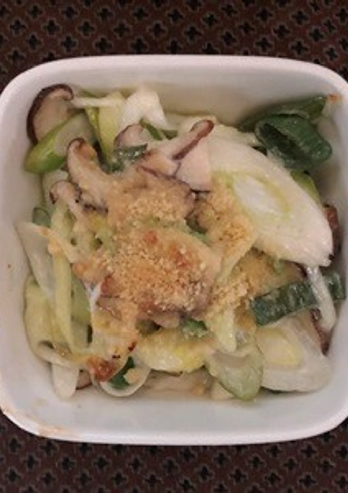 長ねぎと椎茸のマヨネーズグラタン-レシピのメイン写真