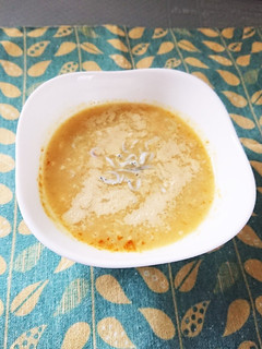 ラーメンの残り汁でもち麦カレーしらスープ-レシピのメイン写真