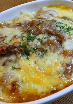 和洋折衷いいネ☆ハヤシうどんのチーズ焼き-レシピのメイン写真