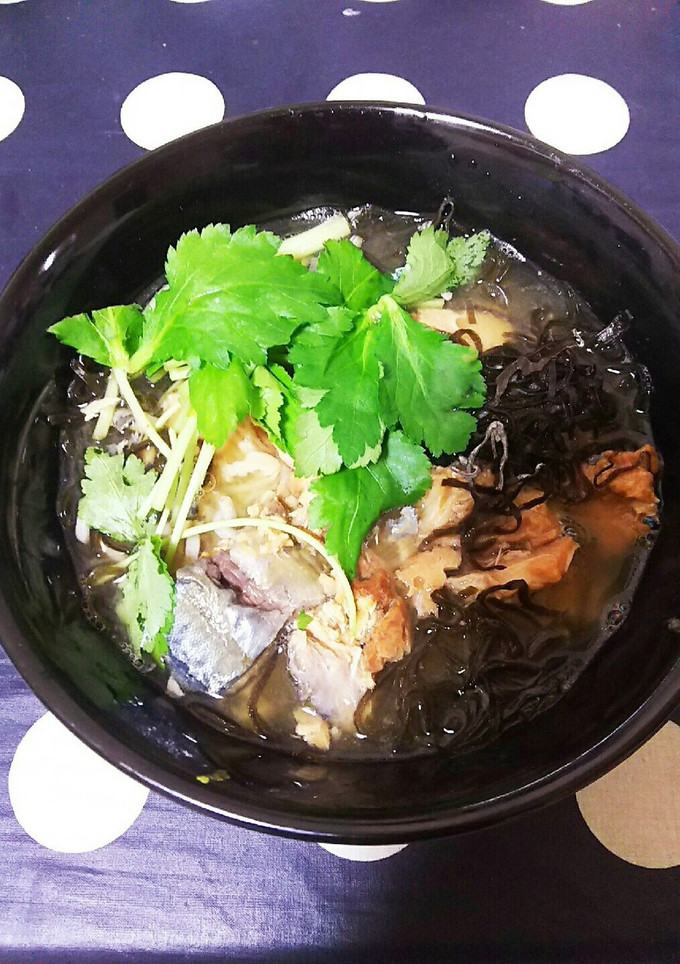 さば缶のお湯かけそば-レシピのメイン写真