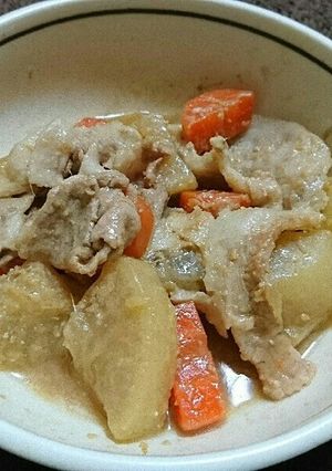 大根と豚こま肉の味噌生姜煮-レシピのメイン写真