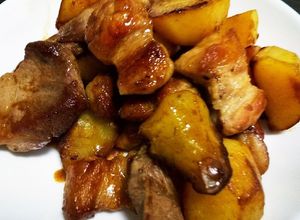 豚ブロック肉とじゃがいもの照り焼き-レシピのメイン写真
