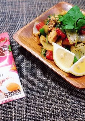 簡単!鶏ささみと野菜のガパオ炒め-レシピのメイン写真