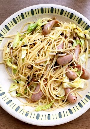 春きゃべつ＆ウインナー＆しめじのパスタ-レシピのメイン写真