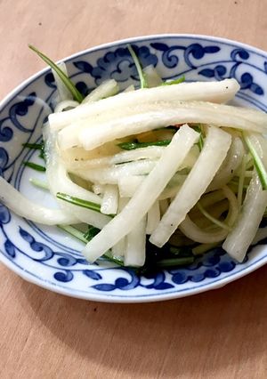 お宿の女将さん直伝！大根と水菜のサラダ-レシピのメイン写真