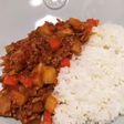 じゃがいもとひき肉のチリ