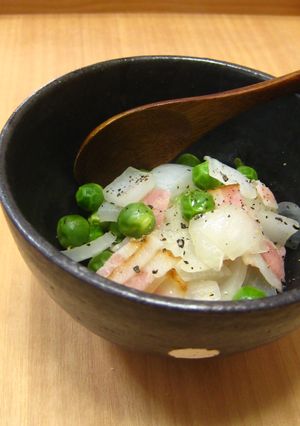 グリンピースと新玉ねぎのサッと煮-レシピのメイン写真
