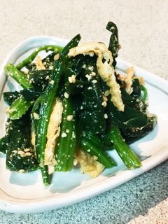 おいなりさんの揚げ☆ほうれん草の胡麻和え-レシピのメイン写真