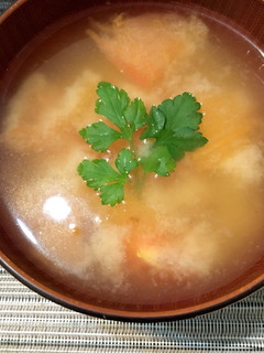 山芋とトマトの味噌汁-レシピのメイン写真