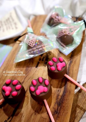 バレンタインに！簡単ロリポップチョコ-レシピのメイン写真