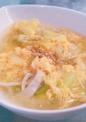 インスタントラーメンスープの濃厚卵スープ-レシピのメイン写真